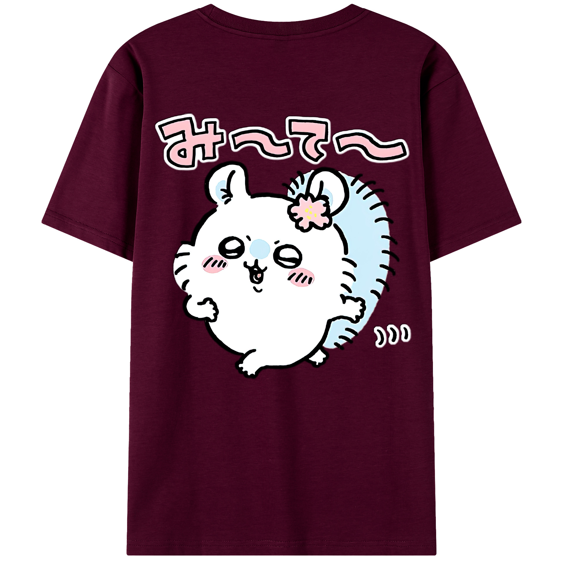 （画像用） ちいかわ モモンガ Chii-kawa Momonga レディース半袖Tシャツ(バックプリント)